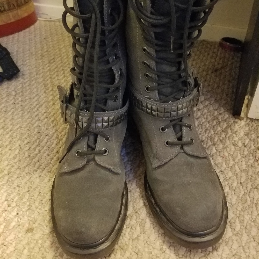 Doc Martens oiled suede JANICE boots size 39 collectors item! well-worn! - Picture 2 of 9